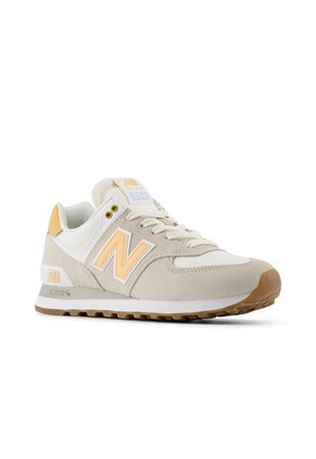 Tenis New Balance 574 Mujer-Gris/Naranja