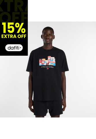 Camisa Deportiva NewBalance Original GraphBoxes Negro Hombre New Balance