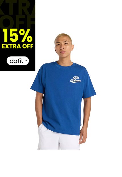 Camisa Deportiva NewBalance Athletic Legacy Azul Para Hombre