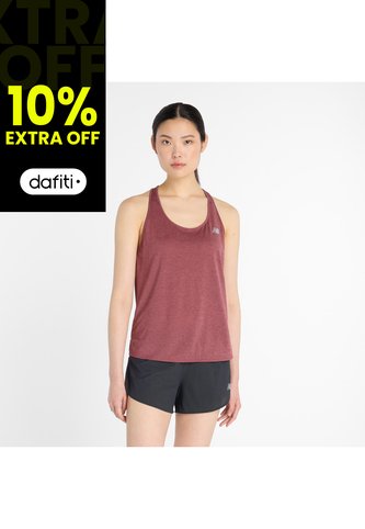 Camisas Deportivas New Balance Athletic Tank Rojo Para Mujer New Balance