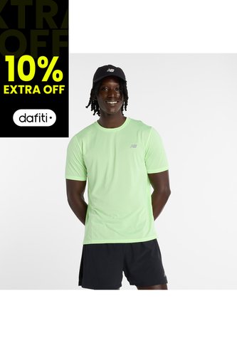 Camisa Deportiva New Balance RC Essentials Verde Para Hombre New Balance