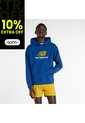 Hoodies New Balance Athletics French Terry Logo Azul Hombres de New Balance