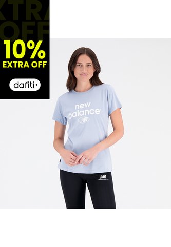 Camiseta New Balance Original Ess Reimagined Azul Para Mujer New Balance