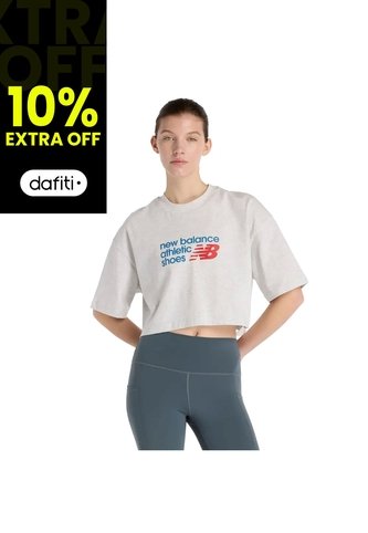 Camisa Deportiva New Balance Original PremiumLogo Gris Mujer New Balance