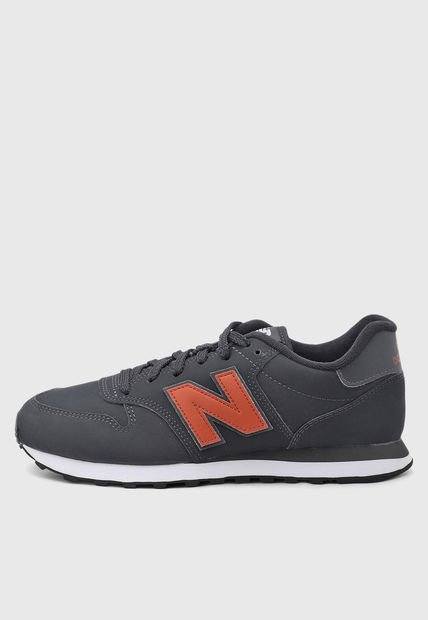 Tenis Lifestyle Negro-Naranja-Blanco New Balance 500 v2