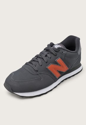 Tenis Lifestyle Negro-Naranja-Blanco New Balance 500 v2