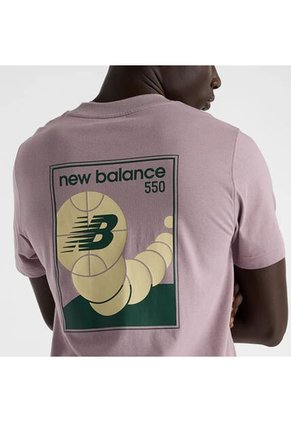 Camisa Tshirt Marca New Balance Relaxed 550 Lila Hombre