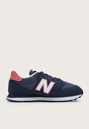 Tenis Lifestyle Azul Navy-Salmón-Negro New Balance 500 v2