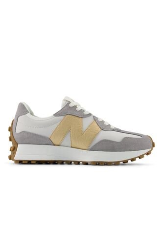 Tenis New Balance 327 Mujer-Gris/Dorado New Balance