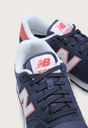 Tenis Lifestyle Azul Navy-Salmón-Negro New Balance 500 v2