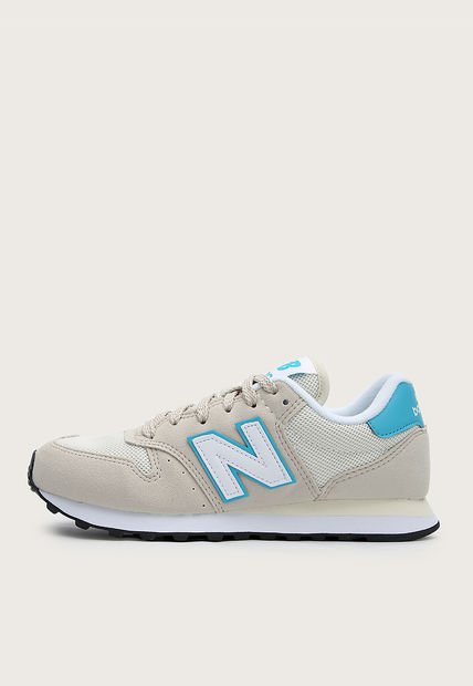 Tenis Lifestyle Beige-Blanco-Turquesa New Balance 500