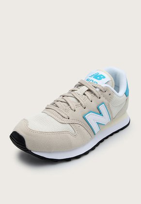 Tenis Lifestyle Beige-Blanco-Turquesa New Balance 500