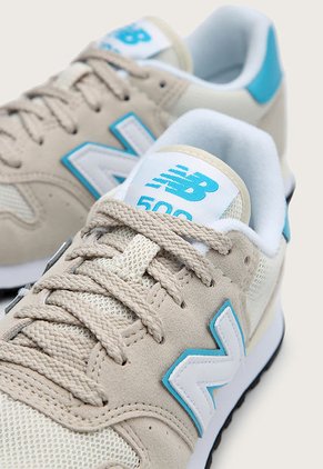 Tenis Lifestyle Beige-Blanco-Turquesa New Balance 500