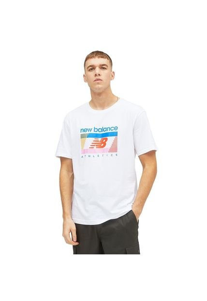 Camiseta New Balance Athletics Amplified Para Hombre-Blanco