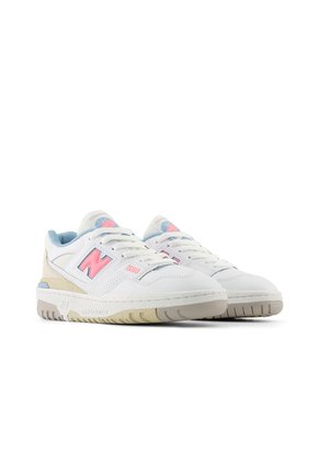 Tenis Deportivos New Balance 550 Original Blanco/Rosa Niños