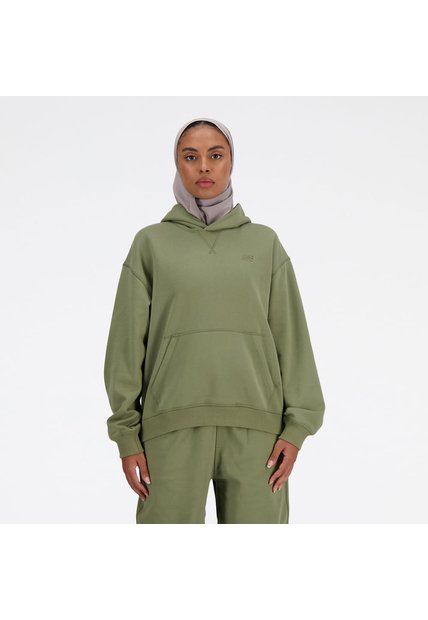 New Balance Buzo Hoodie Cerrado Para Mujer Terry New Balance