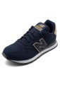 Tenis Lifestyle Azul Navy-Dorado New Balance 500 de New Balance