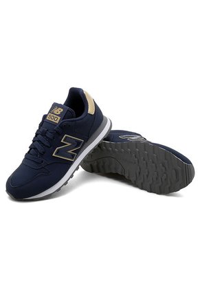 Tenis Lifestyle Azul Navy-Dorado New Balance 500