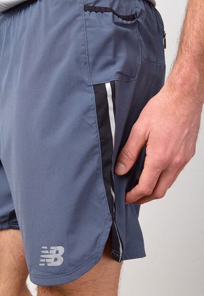 Pantaloneta new balance Impact Run 7" Azul