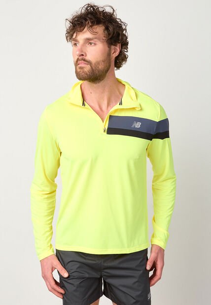 Buzo new balance Accelerate Amarillo Neón
