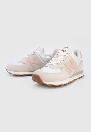 Tenis Lifestyle Beige-Rosa-Blanco New Balance 574