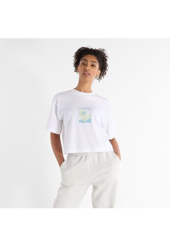 Camisa Tshirt Marca New Balance Relaxed 550 Blanco Mujer New Balance