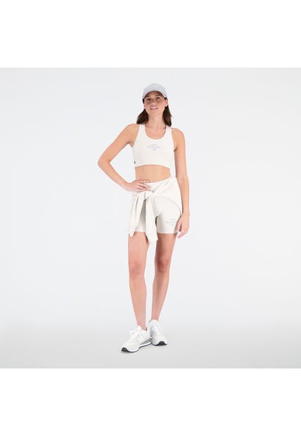 Top New Balance Original Essentials Bra Blanco Para Mujer