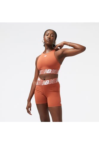 Top New Balance Original Relentless Crop Bra Naranja Mujer New Balance