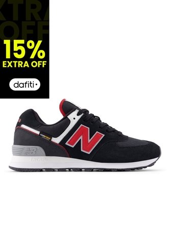 Tenis New Balance 574 Hombre-Negro/Rojo New Balance