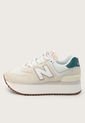Tenis Lifestyle Marfil-Verde-Miel New Balance 574 de New Balance