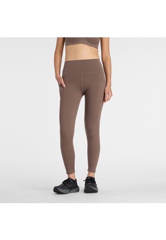 Leggings New Balance Originales Sleek Pocket Café Para Mujer New Balance
