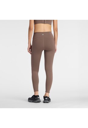 Leggings New Balance Originales Sleek Pocket Café Para Mujer