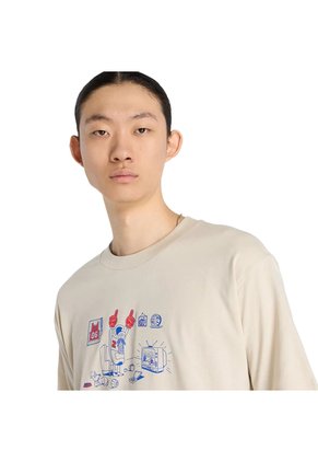 Camisa Deportiva New Balance Originals Graphics Beige Hombre