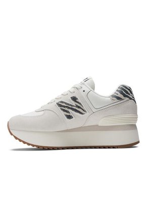 Tenis New Balance 574 Clásicos Mujer-Blanco/Gris