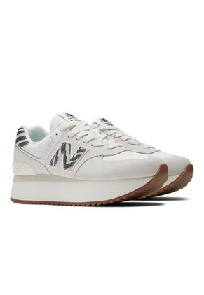 Tenis New Balance 574 Clásicos Mujer-Blanco/Gris