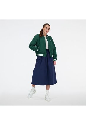 Chaqueta Deportiva Marca New Balance Essentials Verde Mujer