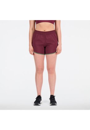 Pantaloneta New Balance Original Accelerate 5" Rojo Mujer