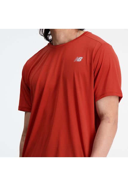 Camisa Deportiva New Balance Accelerate Rojo Para Hombre