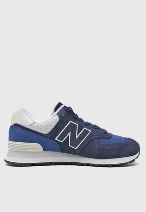 Tenis Lifestyle Azul-Blanco-Naranja new balance 574