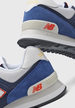 Tenis Lifestyle Azul-Blanco-Naranja new balance 574