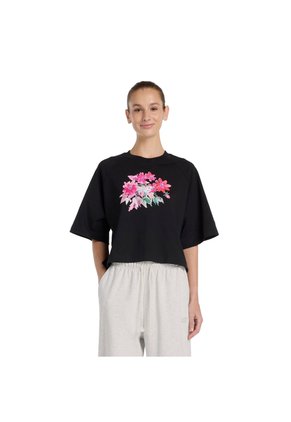 Camisa Deportiva New Balance Originales Graphics Negro Mujer