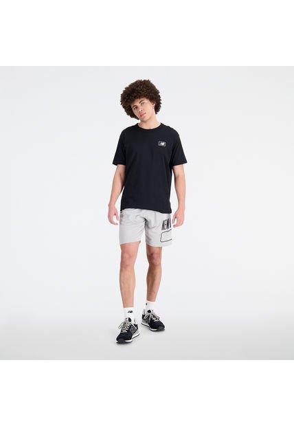 Pantaloneta Marca New Balance Original Tenacity Gris Hombre