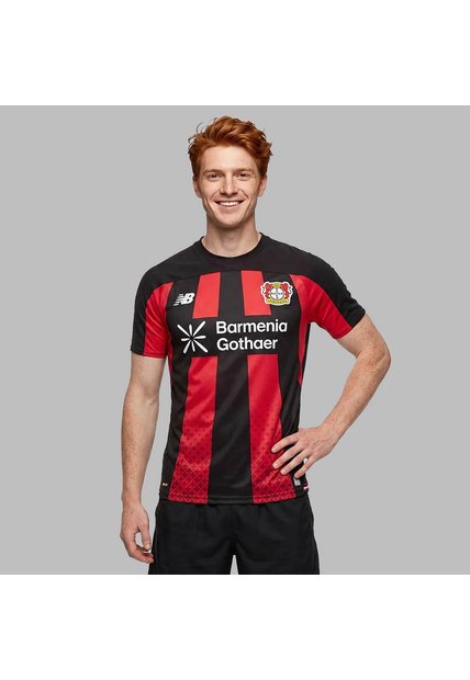 Camiseta New Balance Hombre Local Bayer 04 Leverkusen 26/27 - Rojo - Negro - Fútbol | Uso Casual Y Entrenamiento