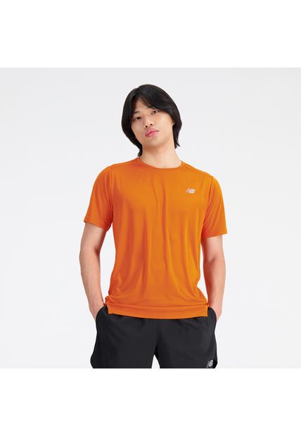 Camisa Deportiva New Balance Accelerate Naranja Para Hombre