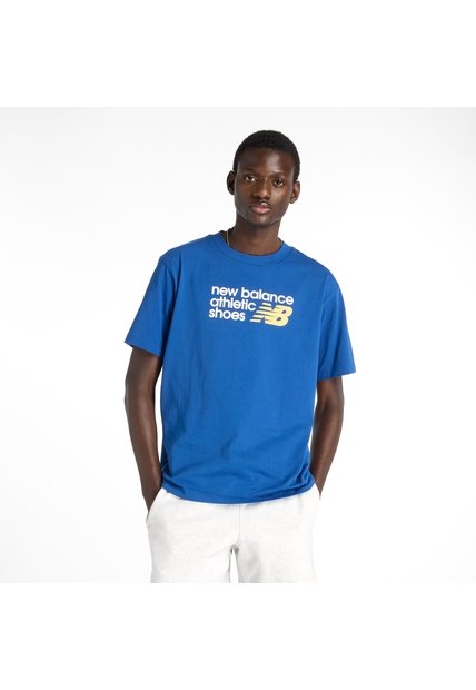 Camisa Deportiva New Balance Original Athletics Azul Hombre