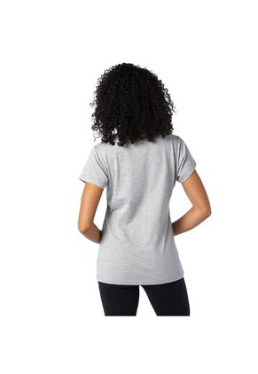 Camiseta New Balance Essentials Stacked Para Mujer-Gris