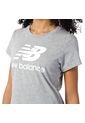Camiseta New Balance Essentials Stacked Para Mujer-Gris de New Balance