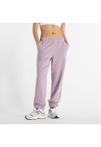 Pantalón Jogger New Balance French Terry Original Lila Mujer