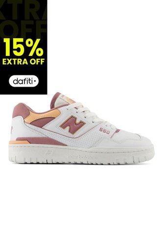 Tenis New Balance 550 Mujer-Blanco/Rojo New Balance