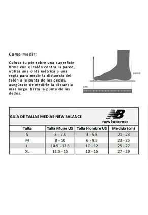 Medias New Balance Performance Cotton Unseen 2 Pares-Negro